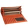 Wallet on the button, Dep. For bills/maps (6)/coins, coral color 18x9x2.5cm