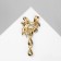 Brooch "Flower dew", the color of the rainbow-white in gold
