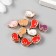 Beads for creativity plastic "Kit bright middle" mix set 10 pcs 1.4x1 cm