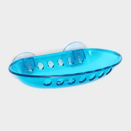 Soap dish on suction cups Bath Collection, plastic, 15.5 × 9.5 × 3 cm, color mix-1