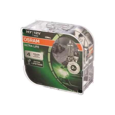Car lamp Osram Ultra Life, H7, 12 V, 55 W, set 2 pcs, 64210ULT-HCB-3
