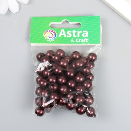 A set of plastic beads "Astra", 10 mm, 25 g, brown-2
