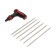 Sprinkle combined tundra, T-shaped 2K handle, reverse, double-sided bats 6 pcs.