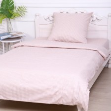 Bed linen 1.5sp Beige cell, 150x210cm, 150x210cm, 70x70 cm, calico, 120 g/m, 100% cotton