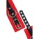 Handcuffs Pecado BDSM, soft with one strap with eyelets, genuine leather, red-black 932433