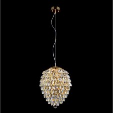 Suspended lamp Crystal Lux, Charme 1374/206, G9, 6x40 W, 43x30x30 cm, Golden color