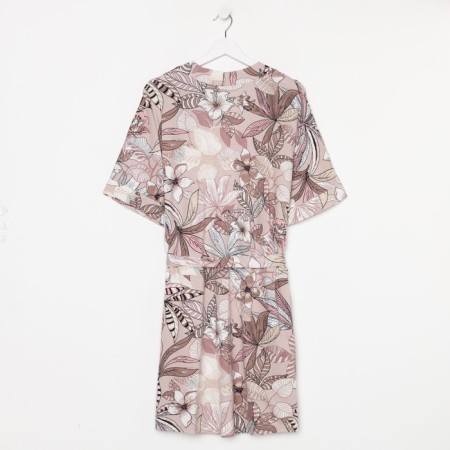 Home set (robe/shirt) female, light pink color, size 58-2