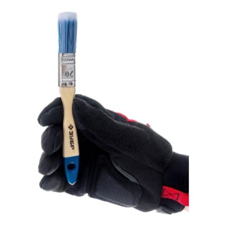 Brush flat bison 4-01007-020, artificial bristles, wooden pen, 20mm-4