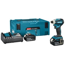 Дрель-шуруповерт Makita DTD172RTJ, ударная, 18 В, 2х5 Ач, 1100/2100/3200/3600 об/мин, 180 Нм   10747