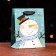 Laminated "snowman" 11.5 x 14.5 x 6 cm