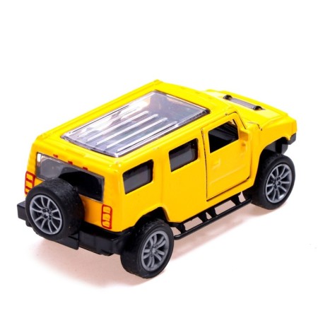 Metal car "Cruiser", 1:48, inertia, doors open, yellow color-3
