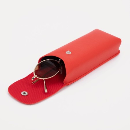 Case for glasses on the button, the color is red-3