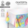 The single tablecloth “Happy Birthday”, unicorn, 180x137 cm, blue