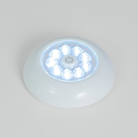 Night Pushlite "Ultra" 9XLED 2W white 10x10x2.5 cm Risalux-1