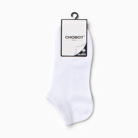 Women's socks shortened, white color, size 25-2