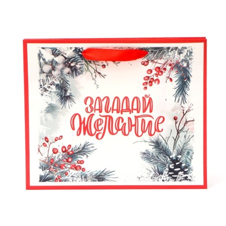 New Year. New Year's Paper Gift package, "make a desire", 24 x 20 x 11 cm.-1
