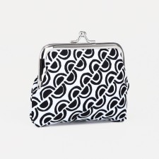 Women's wallet on the farmar, white/black color