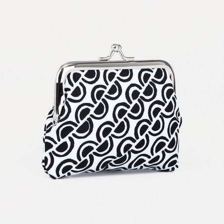 Women's wallet on the farmar, white/black color