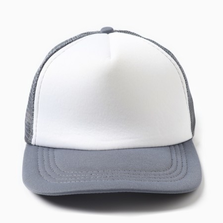 Women's baseball cap with minaku grid, light gray, rr 56-58-1