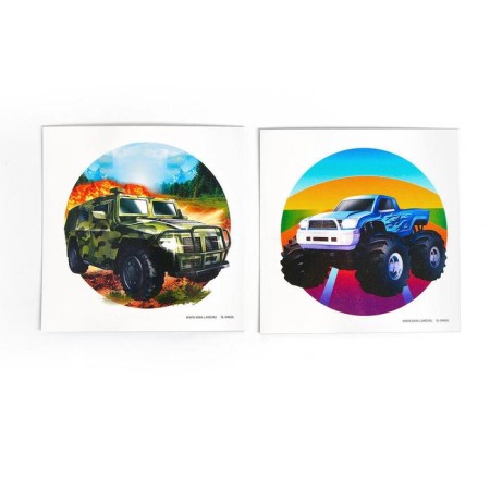 Tattoos and transfers for children, 8 × 8 cm, set 2 pcs. "Jeep"