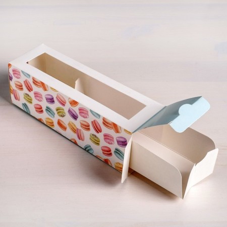 Makarun box, confectionery packaging "Make Life Sweet", 18 x 5.5 x 5.5 cm-1