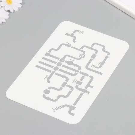 Plastic stencil "Pipeline", 16x24 cm-1
