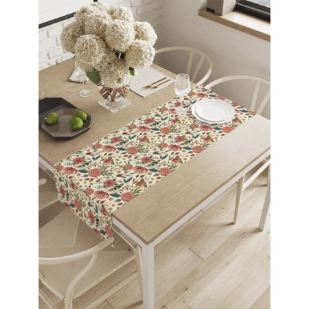 The track on the table "Summer flowering", oxford, size 40x145 cm