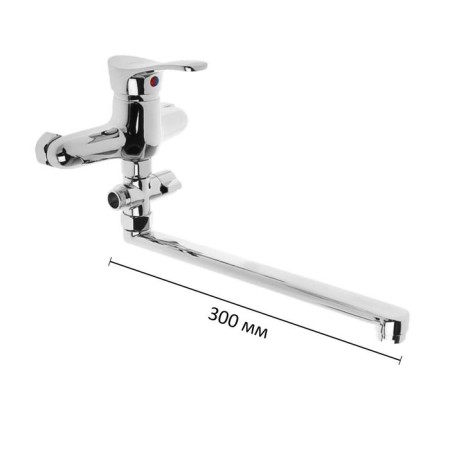 Accoona A7051 bath mixer, single -leaf, brass, chrome-1