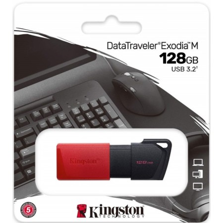 USB flash drive_128 GB kingston dt exodia m black/red DTXM/128GB