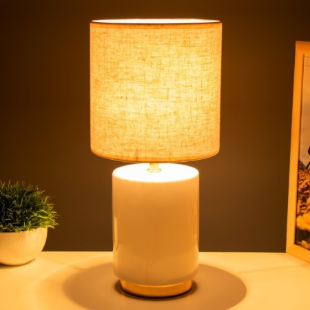 Lauren table lamp E27 40W Beige 17x17x36 cm Risalux-2