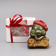 New Year. Figure made of chocolate glaze, 