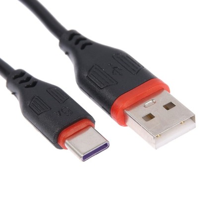 Eltronic Type -C - USB, 2.4 A, 1 m, charging + data transfer, package, black