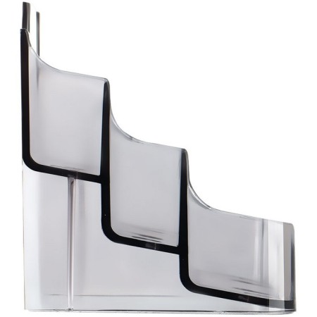 Tables for business cards, 3 compartments, tinted, gray-2