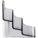 Tables for business cards, 3 compartments, tinted, gray