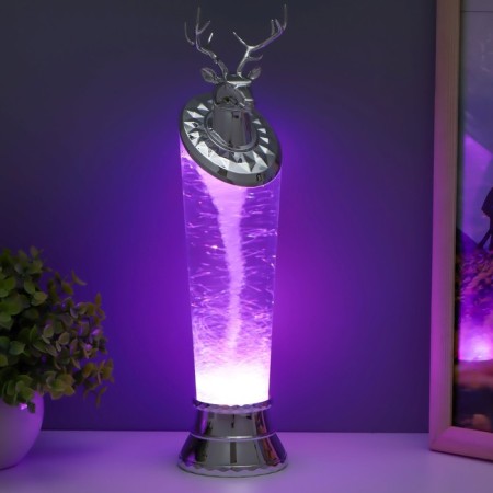 Lava-lamp "Deer" LED from batteries 3haa USB silver 7x6x30cm-4
