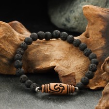 Bracelet from Lava with bead Ji 