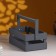 Wooden Kashpo 24.5 × 13.5 × 9 cm "Two Light", two -string, gray give beautifully