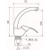 Kitchen mixer "RMS" SL128-011F-1, single-leaf, cartridge 35 mm, brass, chrome