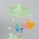Wind music Plastic "Butterflies" shine in the dark 4 tubes + 11 figures 67 cm mix