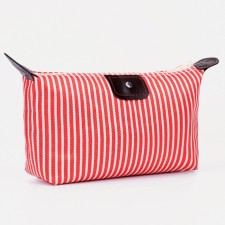 Cosmetic bag with lightning, red color