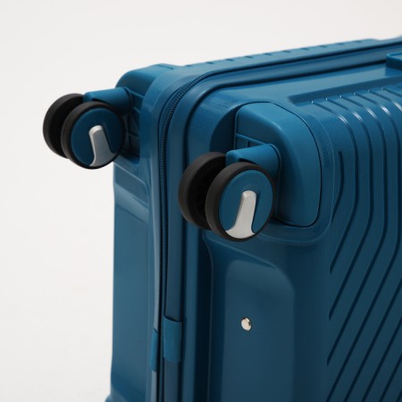 Middle suitcase 24 "on lightning, code lock, blue color-6