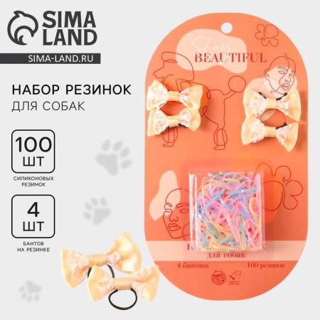 Набор резинок для собак Stay beautiful