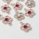 Suspension "Flower" (set 10 pcs.), The color is bright pink in gold