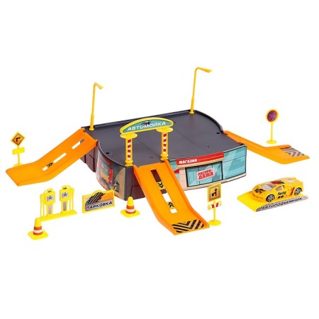 Children's garage "Parking", 1 machine, accessories-1