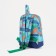Baby backpack on a zipper, an external pocket, a reflective strip, the color of turquoise