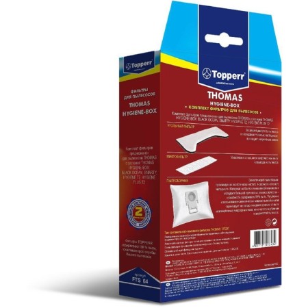 Topperr FTS 64 filter set for vacuum cleaners Thomas Hygienne-Box, 5 pcs.-5