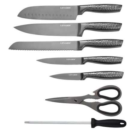 Lenardi knife set, on a stand, 7 items-1