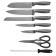 Lenardi knife set, on a stand, 7 items