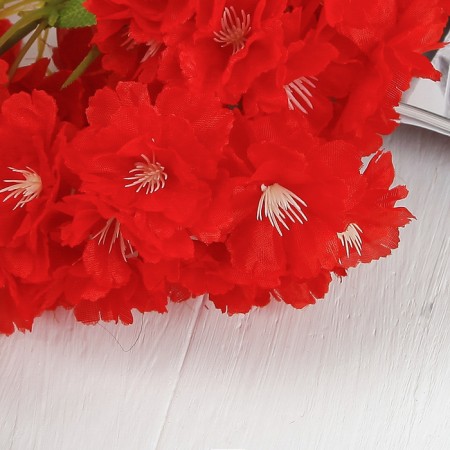 Artificial flowers "Japanese cherry" 5x88 cm, red-1