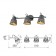 Lamp wall-flowing spot Rivoli Kalma 3he27, 40 watts with a switch with a switch